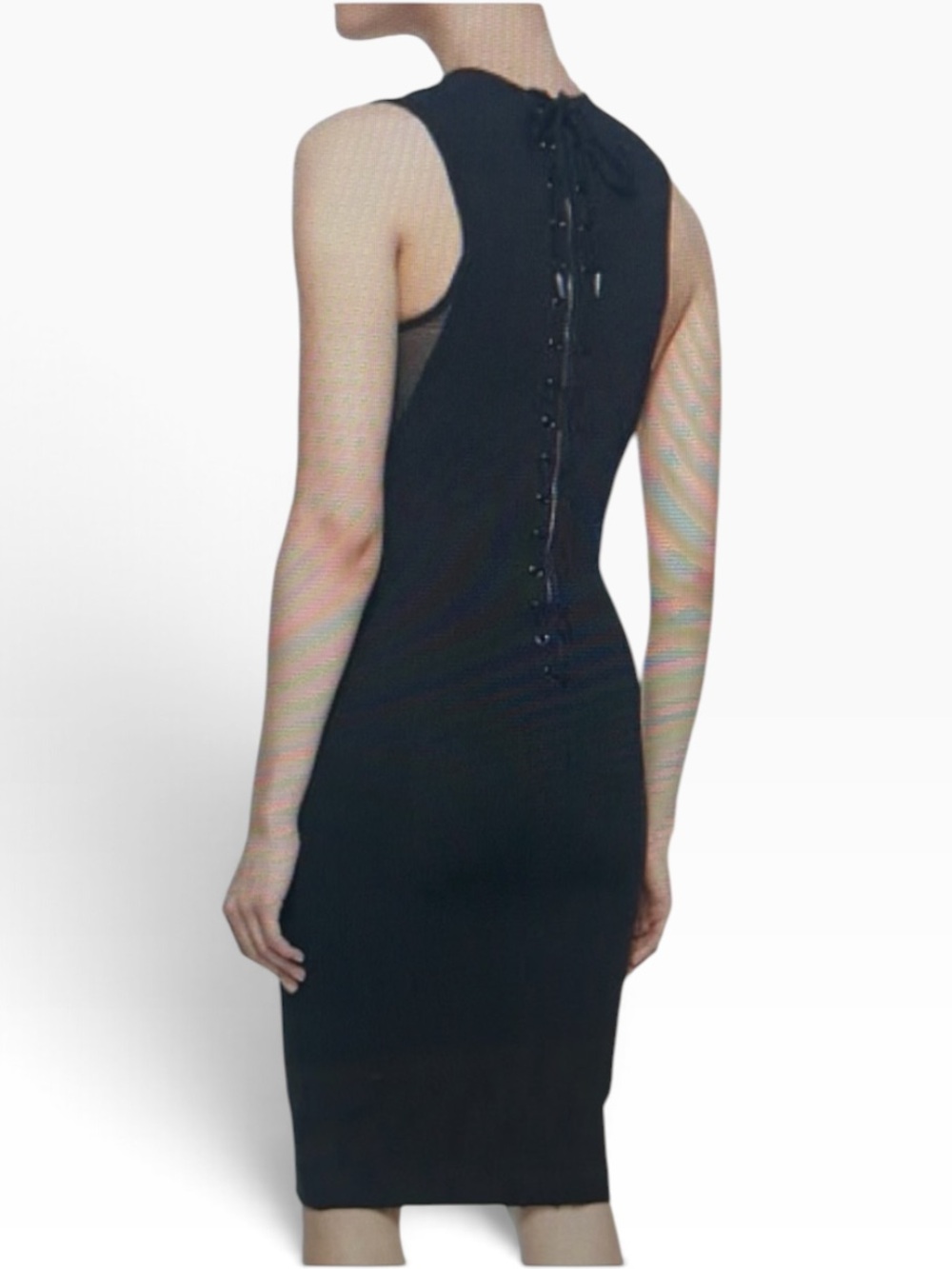 Rag & Bone Black Bodycon Scuba Lace-Up Dress 8 NWT $398